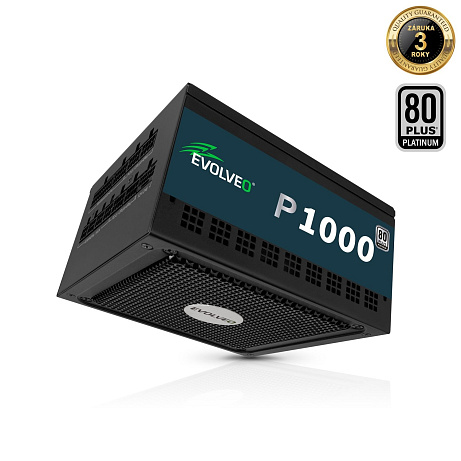 EVOLVEO P1000, 1000W/ ATX 3.1/ 80+ PLATINUM/
