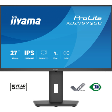 iiyama ProLite/XB2797QSU-B1/27"/IPS/QHD/75Hz/1ms/Černá/5R