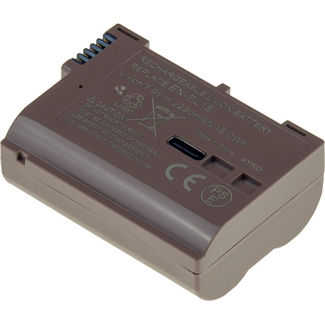 Baterie T6 Power pro Nikon EN-EL15, EN-EL15a, EN-EL15e, EN-EL15b, 2280mAh, 16Wh, USB-C