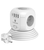 Síťový adaptér Viking AC Cube, rozbočovač, 8 výstupů