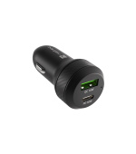 Natec nabíječka do auta CONEY, 1XUSB, 1XUSB-C, 48W