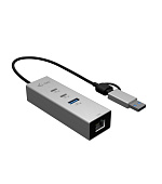 i-tec USB-C/USB-A Metal HUB 3 (2x USB-C, 1x USB-A) Port + 2.5GLAN