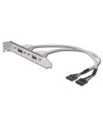 PremiumCord USB vývod z MB na záslepku, 2x USB-A