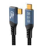 PremiumCord USB4™ Version2.0 80Gbps 16K@60Hz 240W Thunderbolt 3 a 4 kabel zahnutý 1,2m