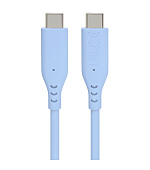 PremiumCord silikonový USB-C 60W, modrý, 1.5m