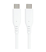 PremiumCord silikonový USB-C 60W, bílý, 1.5m