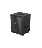 INSTALAČNÍ RACK 19" 15U 600X600 ČERNÉ SKLENĚNÉ DV