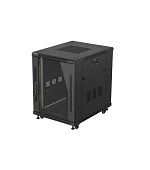 INSTALAČNÍ RACK 19" 15U 600X800 ČERNÉ SKLENĚNÉ DV