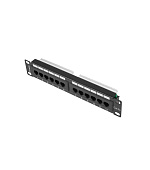 PATCH PANEL 12PORT 1U 10" CAT.5E UTP ČERNÝ LANBERG
