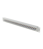 PATCH PANEL 24 PORTŮ 1U S KONEKTOREM TYPU F ŠEDÝ LANBERG