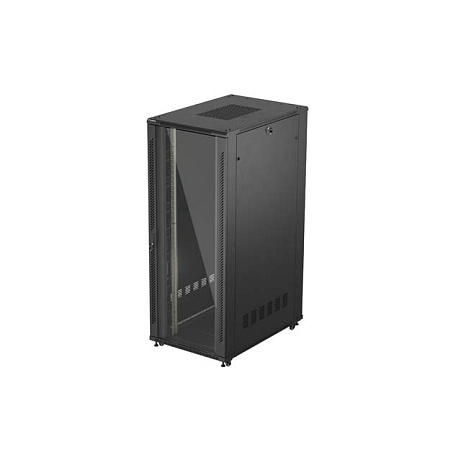 19" VOLNĚ STOJÍCÍ RACKOVÁ SKŘÍŇ 42U 800X1200 ČERNÉ SKLENĚNÉ DVEŘE LANBERG (PLOCHÉ BALENÍ)