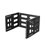 SKLÁDACÍ DRŽÁK PRO MONTÁŽ NA STĚNU 19" 6U RACK 497X400/240 ČERNÝ LANBERG