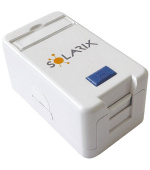 Zásuvka modulární Solarix pro 1 keystone na omítku bílá SXMO-1-0-WH