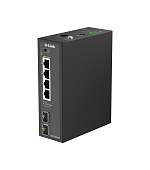D-Link DIS-210G-06P 6-Port Gigabit Industrial PoE+ Smart Managed Switch with 2 x SFP Ports