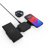QI skládací nabíječka 3v1 FIXED Flex for Samsung