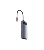 Baseus Metal Gleam Series 7v1 USB-C HUB Dokovací Stanice Space Grey