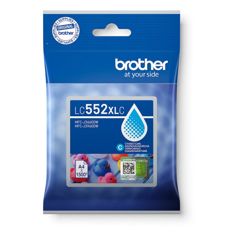 Brother LC-552XLC - inkoust azurový XL