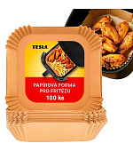 TESLA AirCook QB2055 - papírová forma pro horkovzdušnou fritézu 16 x16 cm (100 ks)