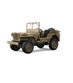 Vojenské RC auto Jeep WILLYS 1/10 hnědý