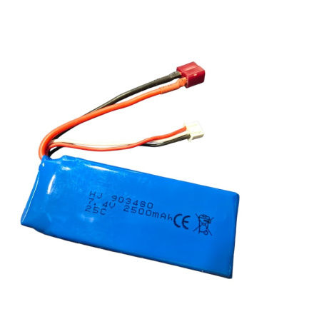 Akumulátor LiPo 7,4V 2500 mAh T-Dean konektor délka akumulátoru 8,8 cm