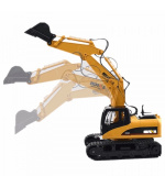 Huina Toys RC Supersilný bagr s kovovou lžící 15 kanálů RTR žlutá 1:14