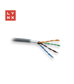 LYNX FTP kabel, Cat5e, LSZH, 0,5mm, celoměděný, vnitřní, šedý, box 305m