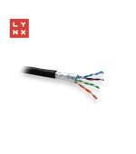 LYNX FTP kabel, Cat5e, PE (Fca), 0,5mm, celoměděný, venkovní, černý, box 305m