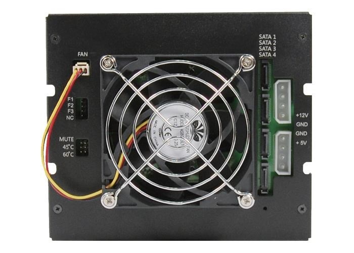 Backplane FANTEC BP-SA3141 Per HDD: Scheda Per 4 Dischi Da 3,5" SAS/SATA, Alloggiamento Da 3x5,25" Con Ventola 80mm, Hot-Swap