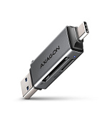 BAZAR - AXAGON CRE-DAC, USB-C + USB-A, 5 Gbps - MINI čtečka karet, 2-slot & lun SD/microSD, - Po opravě (Komplet)
