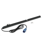 TRITON Vertikální rozvodný panel 20x IEC C13 + 4x IEC C19, 2x16A jistič, výška 1281mm, černý