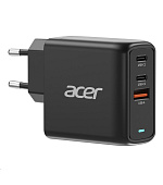 ACER Adapter 67W PD GaN charger,USB-C,USB-A,EU plug,Black
