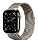Apple Watch Series 11 GPS + Cellular 46mm Natural Titanium Case with Natural Milanese Loop - S/M