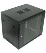 BAZAR - XtendLan 19" nástěnný rozvaděč 9U 600x600, nosnost 60 kg, skleněné kouřové dveře, rozložený - poškozený obal
