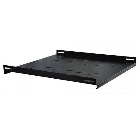 XtendLan 19" police s perforací pro rozvaděče ECO 1U/550mm, nosnost 50kg, černá