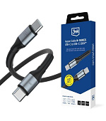 3mk Hyper Cable N-SERIES C to C 3m PD 3.0 QC 3.0 20V/5A 100W Black