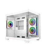 BAZAR Cooler Master case Elite 481 Wood, ATX, Průhledná bočnice, 3x 120mm ARGB Fan, Bílá