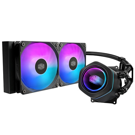 Cooler Master vodní chladič MasterLiquid Core Nex Digital 240 Black ARGB, 2x 120mm, ARGB, LGA1851, AM5, Černá