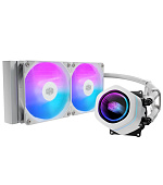 Cooler Master vodní chladič MasterLiquid Core Nex Digital 240 White ARGB, 2x 120mm, ARGB, LGA1851, AM5, Bílá