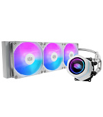 Cooler Master vodní chladič MasterLiquid Core Nex Digital 360 White ARGB, 3x 120mm, ARGB, LGA1851, AM5, Bílá