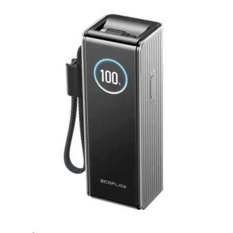 EcoFlow RAPID Power Banka (25000mAh,170W) 2x100W vestavěný USB-C kabel - stříbrná