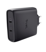 TRUST GaN Nabíječka MAXO 100W 2-Port, USB-C, černá