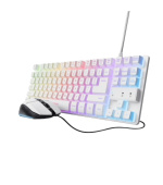 TRUST Sada klávesnice + myš GXT 798W 2v1 Gaming set, bílá