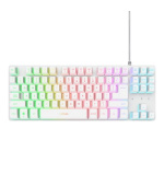 TRUST Klávesnice GXT 833 Thado, Membránová, USB, RGB, bílá