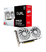 ASUS VGA AMD Radeon RX 9060 XT DUAL 16GB WHITE, RX 9060 XT, 16GB GDDR6, 2xDP, 1xHDMI