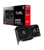 ASUS VGA AMD Radeon RX 9060 XT DUAL 16GB, RX 9060 XT, 16GB GDDR6, 2xDP, 1xHDMI