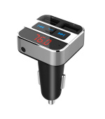 Solight FM transmitter s bluetooth připojením do auta, 2x USB + handsfree