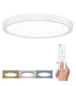 Solight LED osvětlení s dálkovým ovladačem Estela White, 36W, 2700lm, 30cm, změna chromatičnosti, stmívatelné