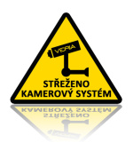 Veria Výstražná samolepka - Střeženo kamerový systém