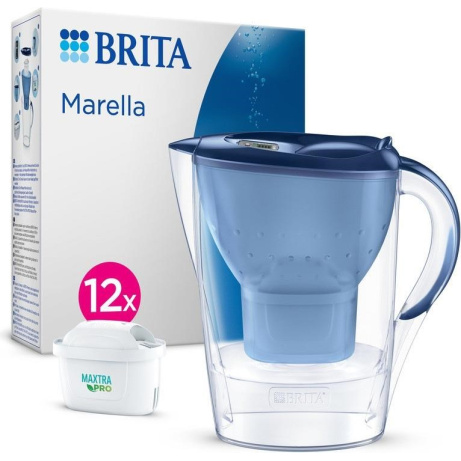 BAZAR - Brita Marella Maxtra filtrační konvice + 12x filtrační patrona - Poškozený obal (Komplet)