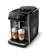 BAZAR Saeco GranAroma SM6582/10 automatický kávovar, 1500 W, vestavěný mlýnek, 15 barů, dotykový displej, 6 profilů